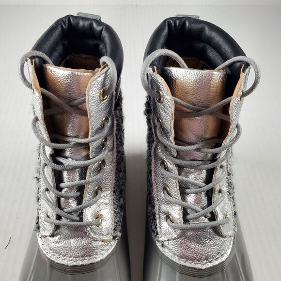 Sam Edelman Caldwell Women's‎ Silver Tweed Waterproof Snow Duck Boots US Size 6 - Picture 3 of 9